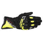 Alpinestars SP-3 Motorcycle Sports Leather Gloves (Black/Yellow Fluo/White)