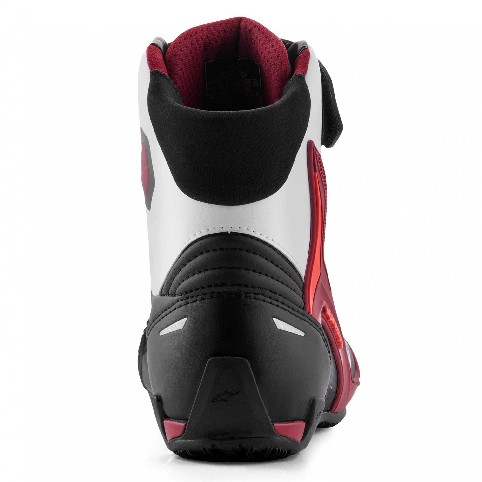 Alpinestars Faster-4 Motorcycle Riding Shoes (Black/White/Dark Red)