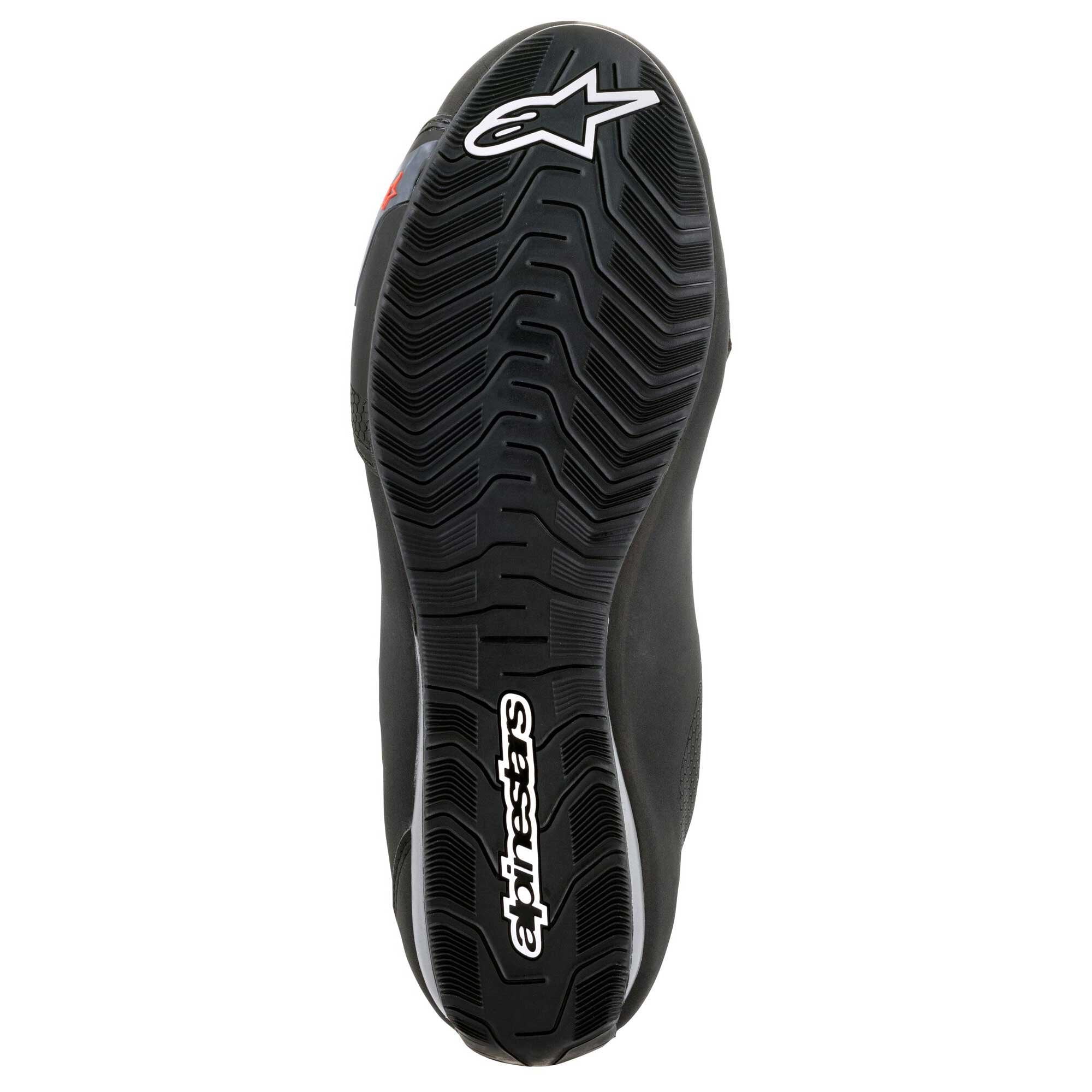 Alpinestars Sektor Waterproof Motorcycle Riding Shoes (Black/Dark Grey/Red Fluo)