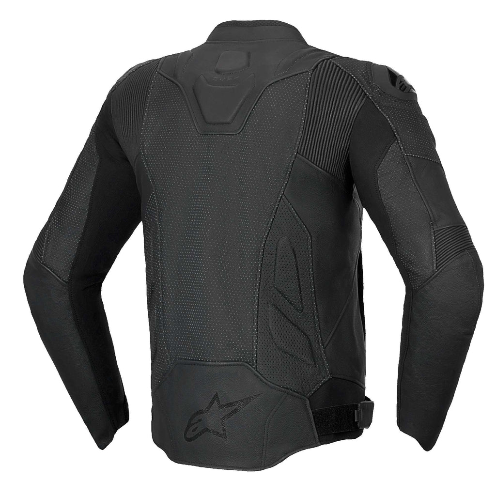 Alpinestars DUSK Airflow Motorcycle Leather Jacket (Black/Black)