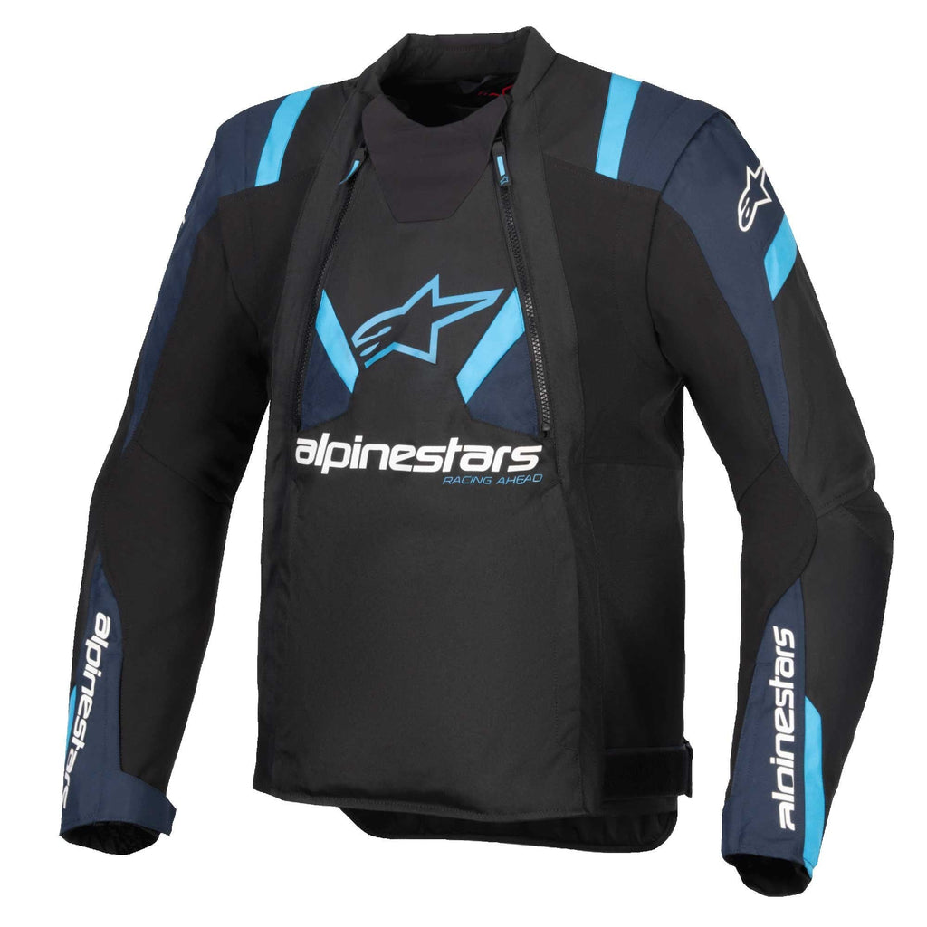 Alpinestars T-STUNT AIR Motorcycle Sports Textile Jacket (Black/Dark Blue/Blithe Blue)