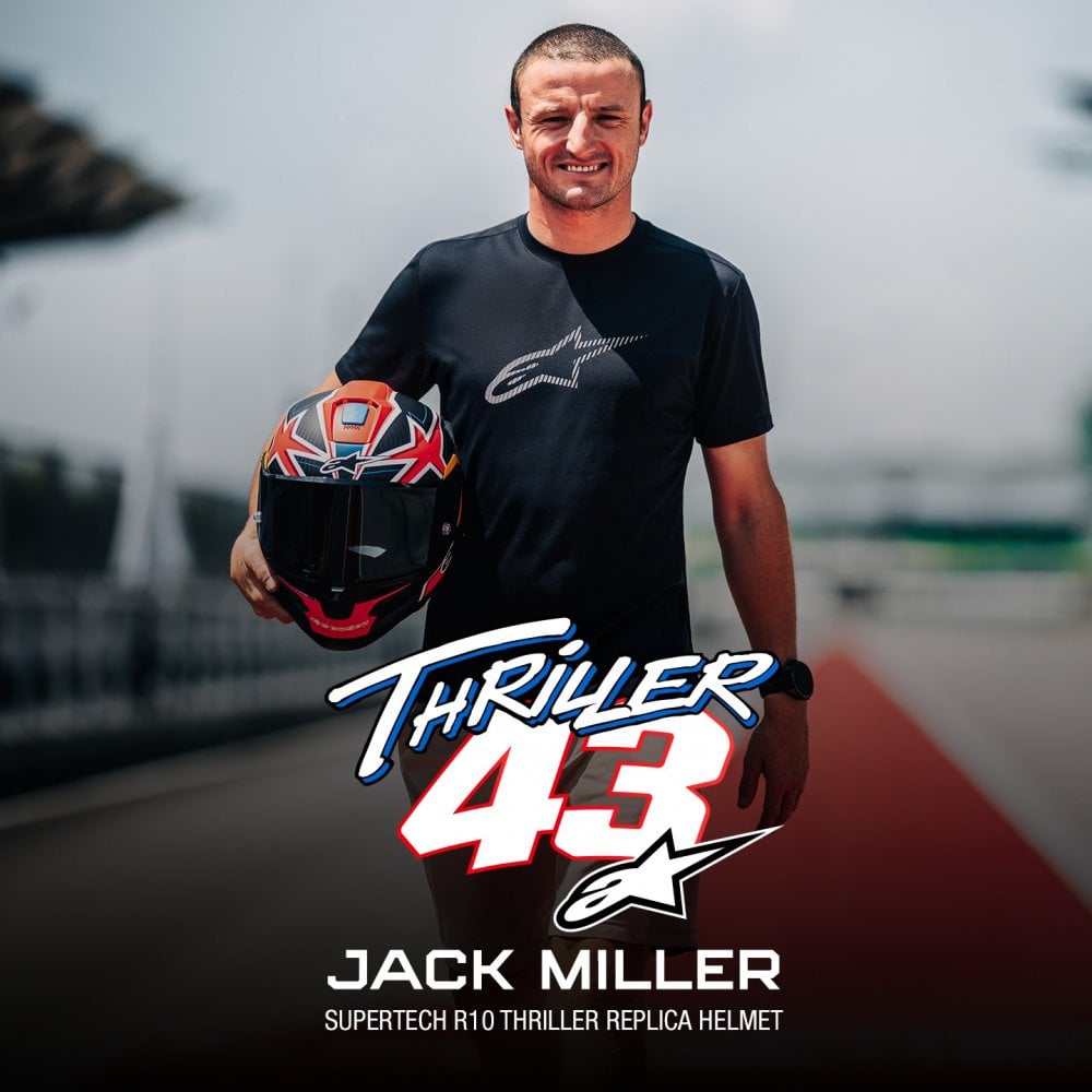Alpinestars (Limited Edition) Helmet - Supertech S-R10 Jack Miller *Thriller 43* (Carbon/Red Matt)