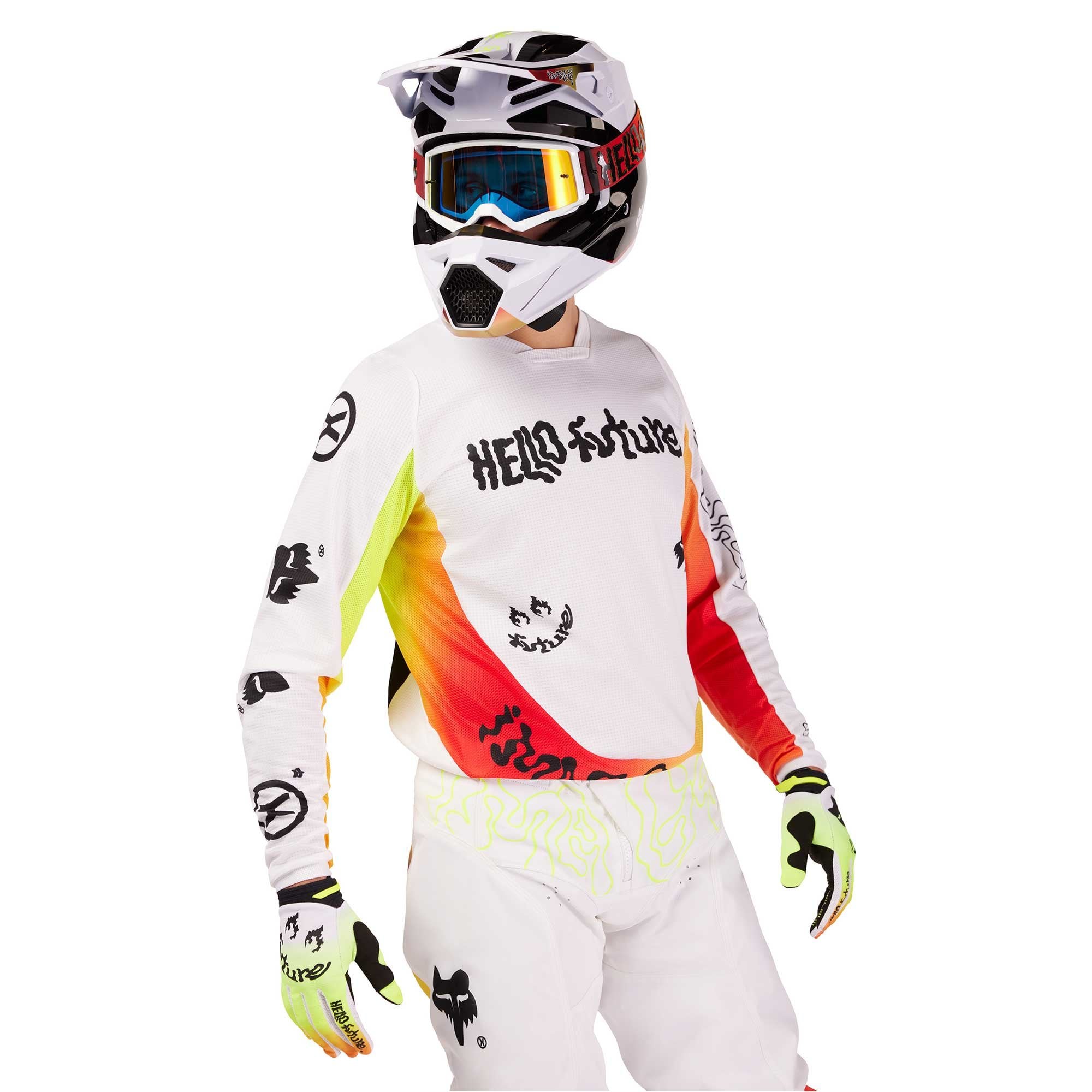 FOX (SALE) Jersey & Pant Kit - 180 HELLO FUTURE (White)