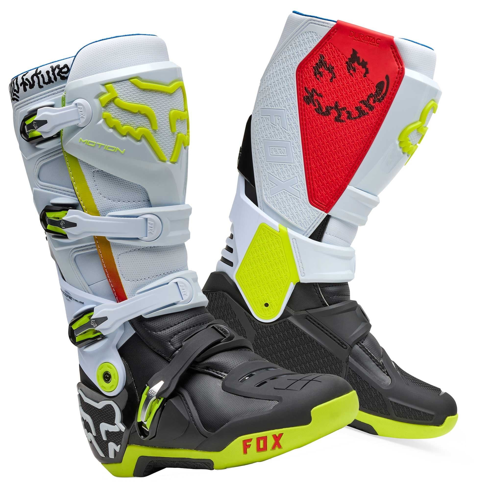 Botas Fox FOX Racing Motocross Boots - Motion HELLO FUTURE (Red/Black/White ...