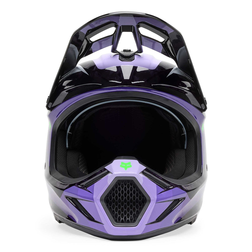FOX Racing MX | Enduro Helmet - V3 RS Carbon GRID (Black/Purple)