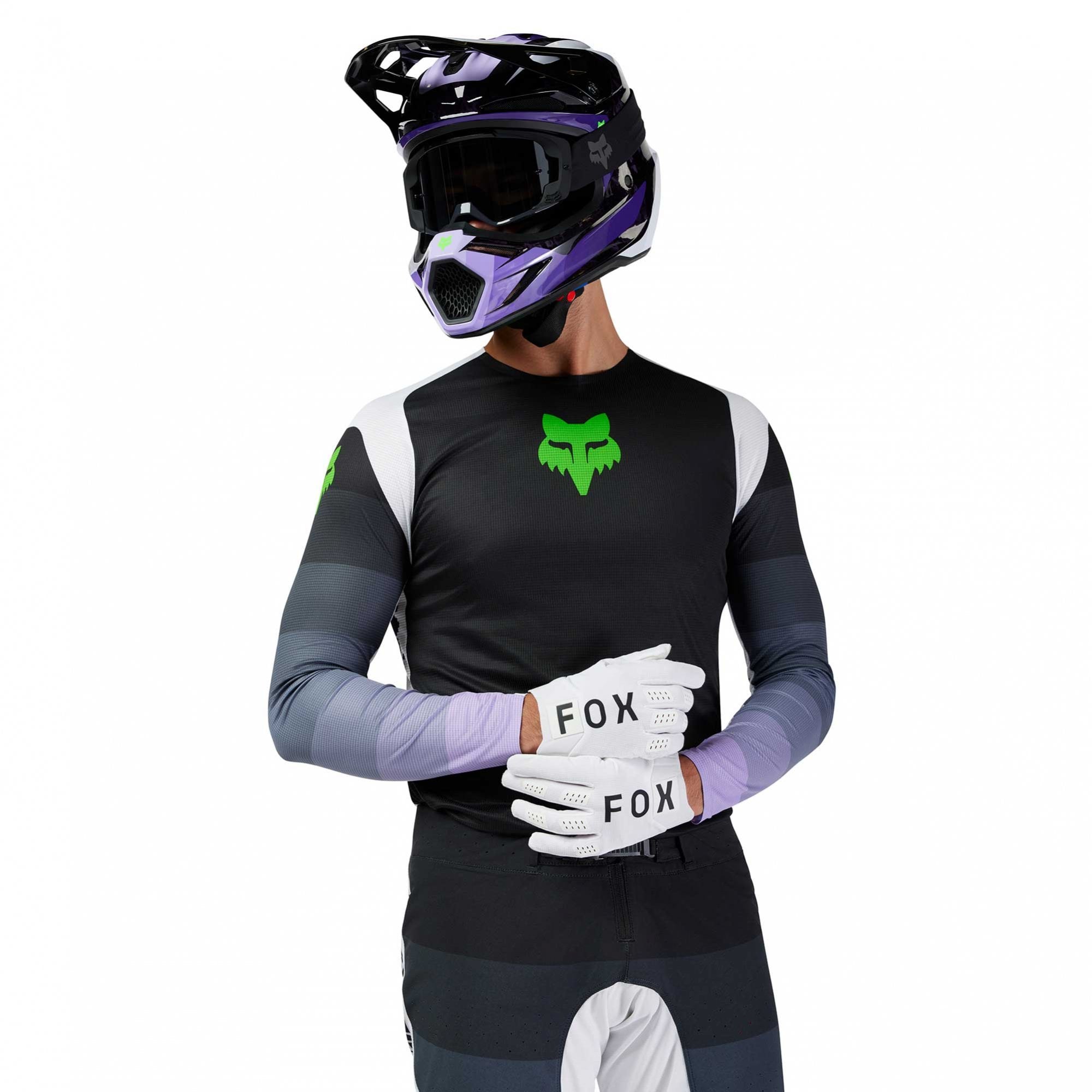 FOX (SALE) Jersey & Pant Kit - FlexAir GRID (Black/Purple)
