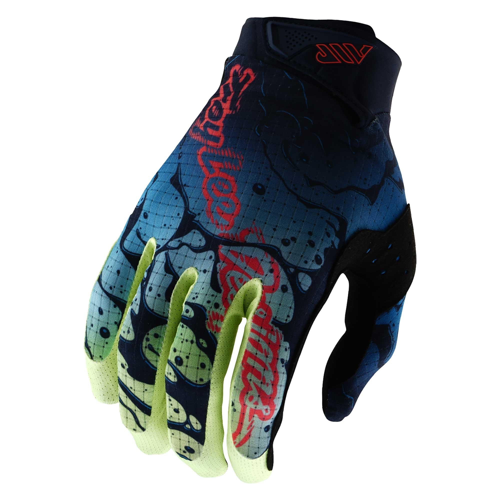 Troy Lee MX | MTB Youth Gloves -  AIR DRIP (Glo Yellow/Dark Navy)
