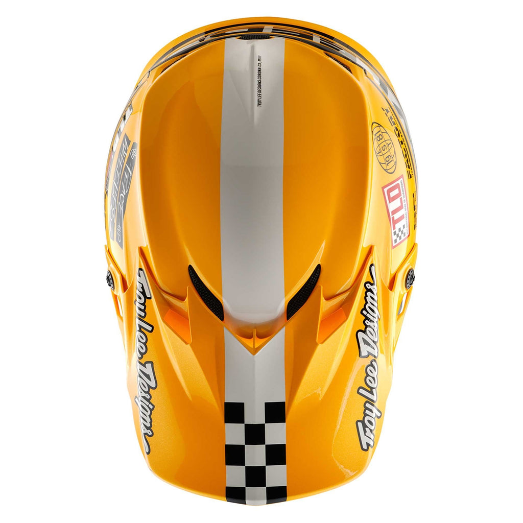 Troy Lee Motocross Youth Helmet - GP Pro MIPS - FIFTY-50 (White/Gold)