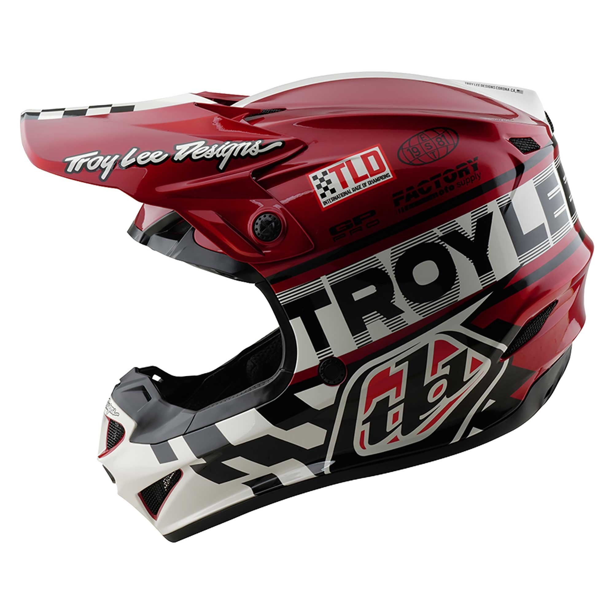 Troy Lee Motocross Helmet - GP Pro MIPS - FIFTY-50 (White/Red)