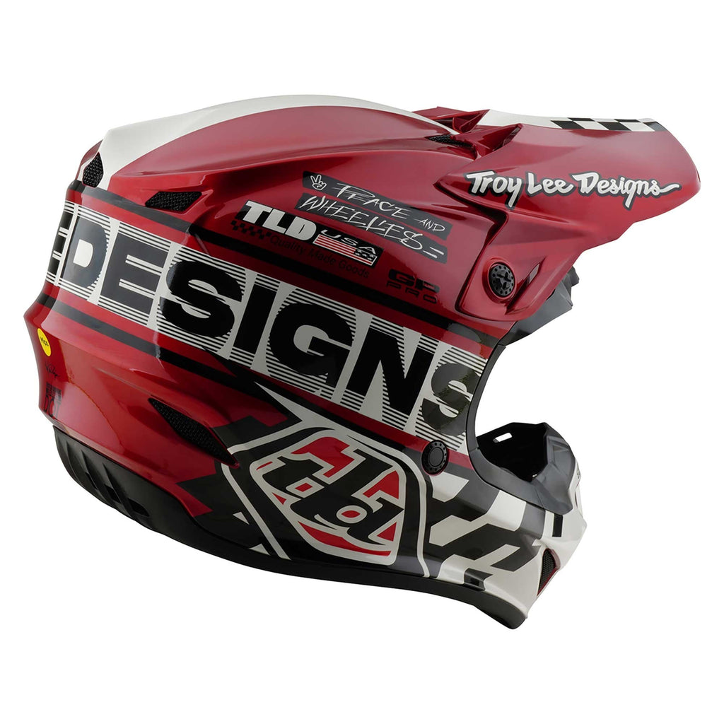 Troy Lee Motocross Helmet - GP Pro MIPS - FIFTY-50 (White/Red)