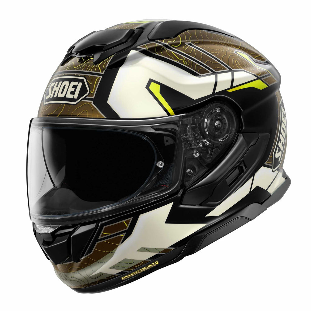Shoei GT Air 3 Hike TC11 Motorcycle Helmet (White/Gold/Fluo)