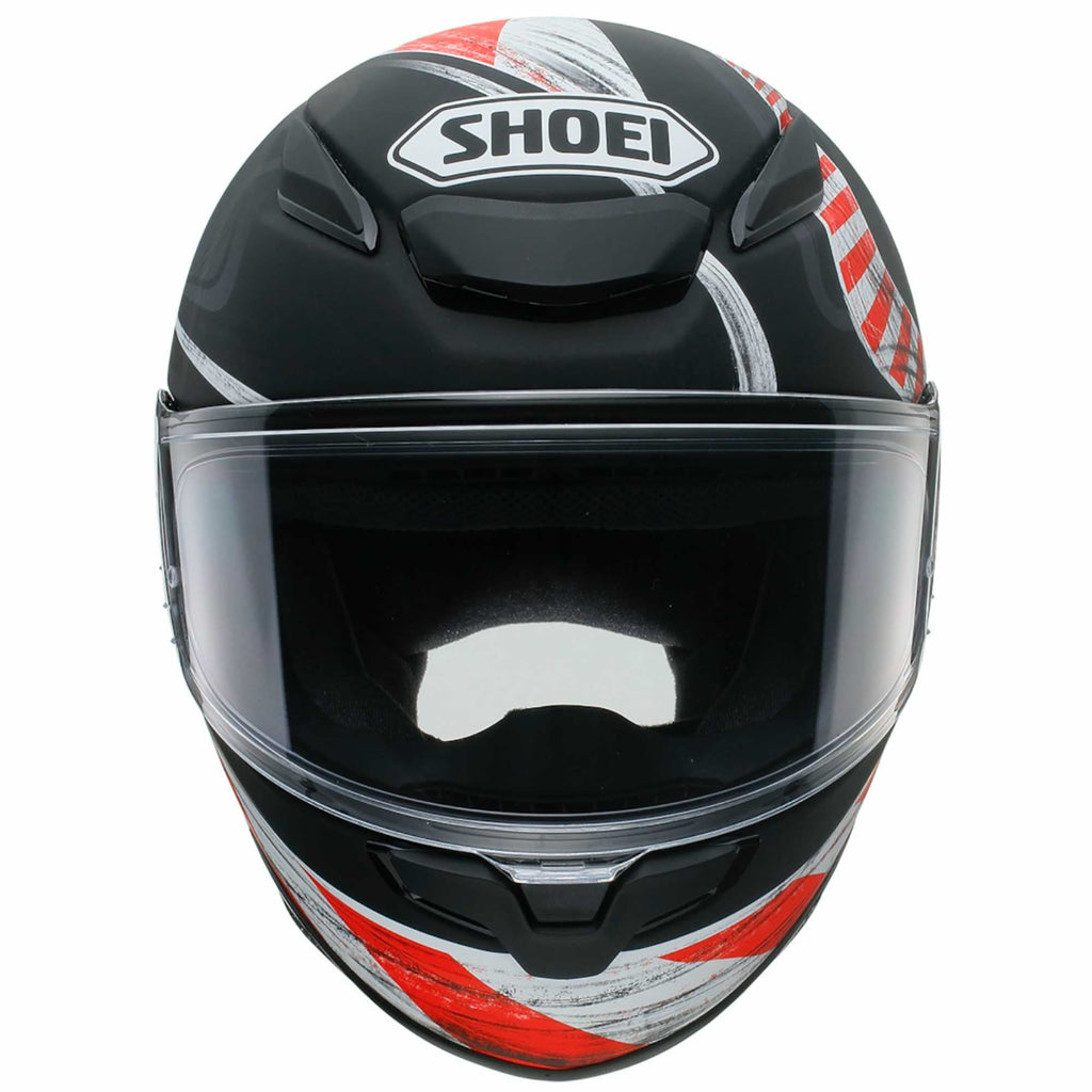 Shoei NXR2 Knee Down TC5 Motorcycle Helmet (Matt Black/Red)
