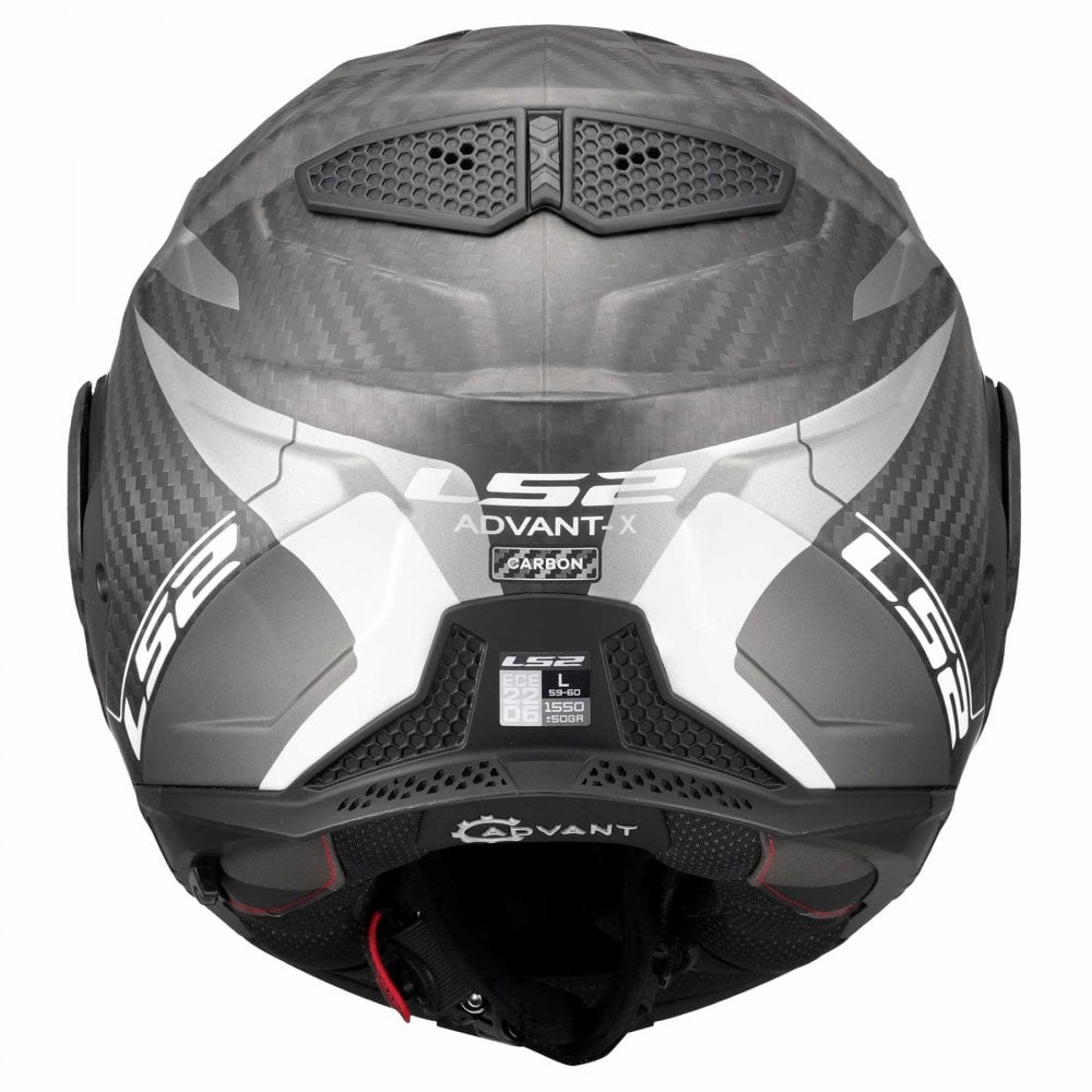 LS2 Motorcycle Touring Flip Over Helmet - FF901 Advant X - C Horizon (Carbon/Silver Grey)