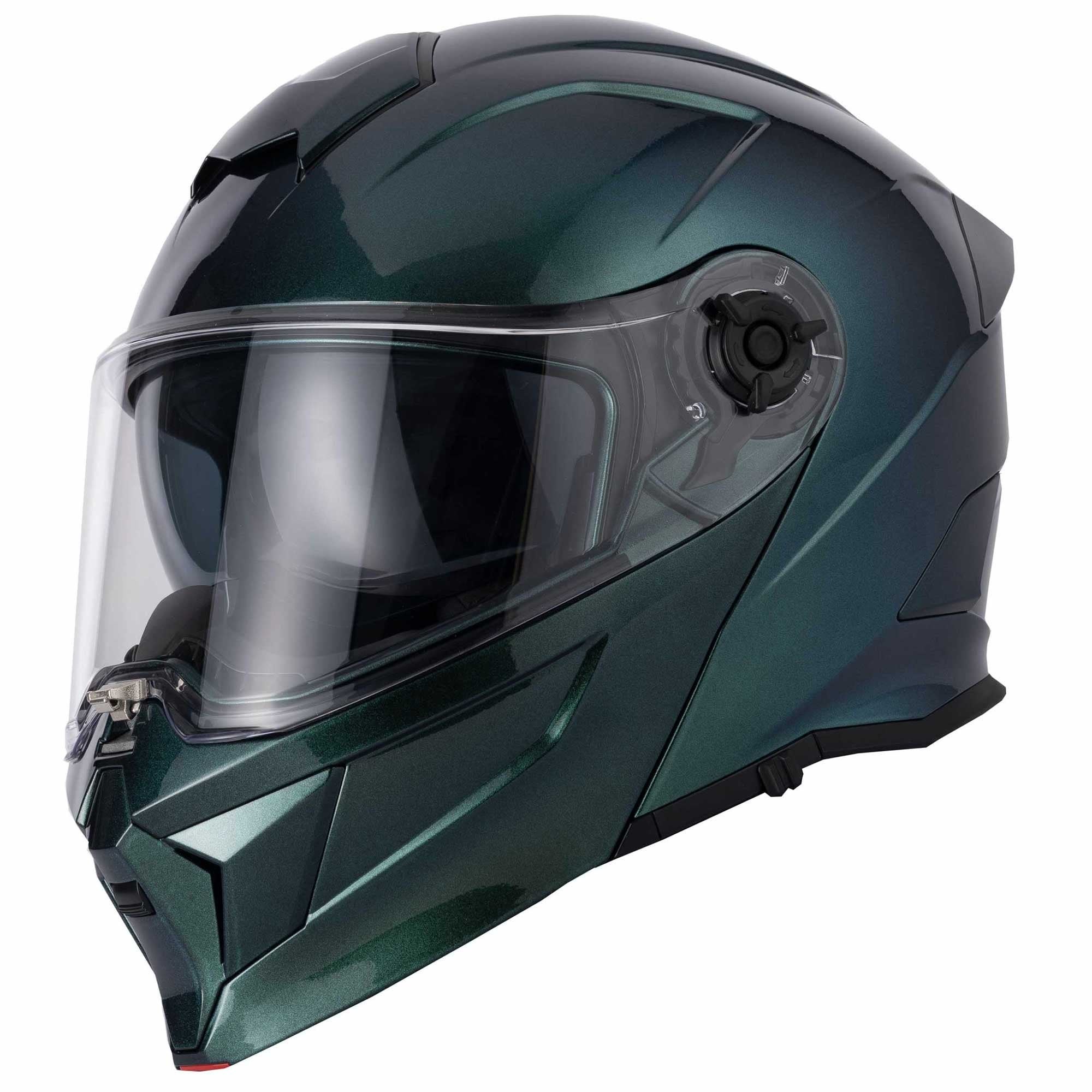 VCAN H276 Gradient Flip Up Motorcycle Helmet (Green/Blue)