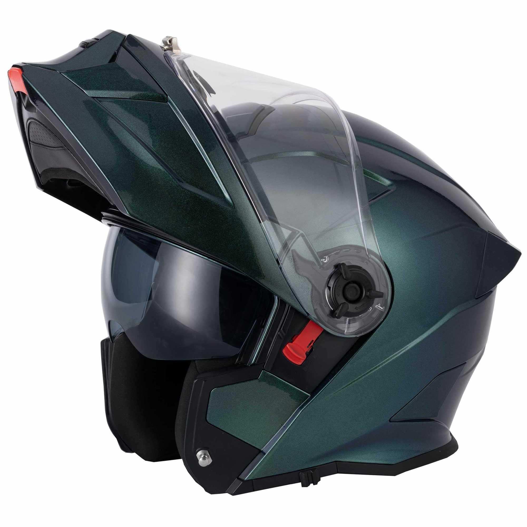 VCAN H276 Gradient Flip Up Motorcycle Helmet (Green/Blue)