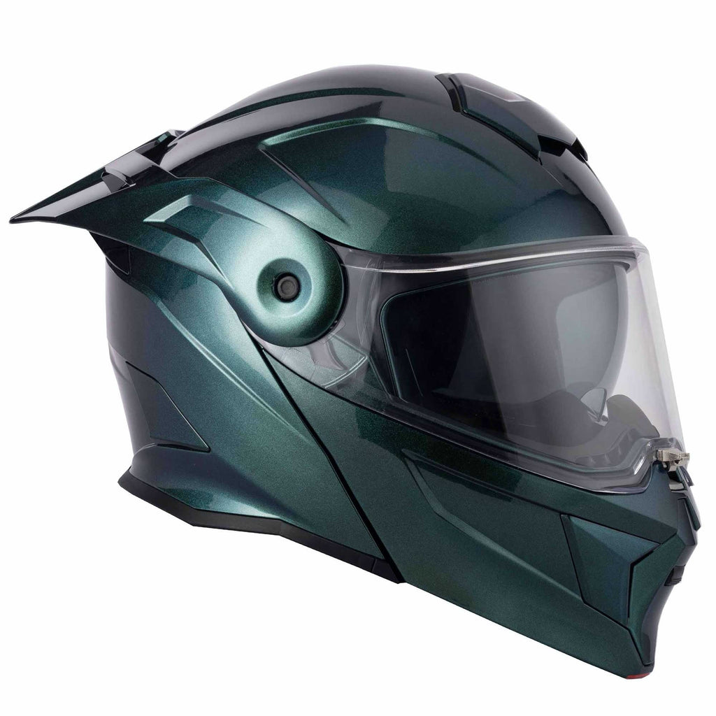 VCAN H276 Gradient Flip Up Motorcycle Helmet (Green/Blue)