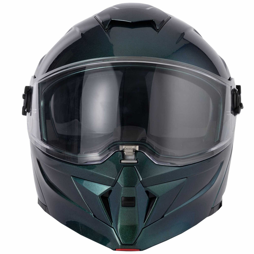 VCAN H276 Gradient Flip Up Motorcycle Helmet (Green/Blue)