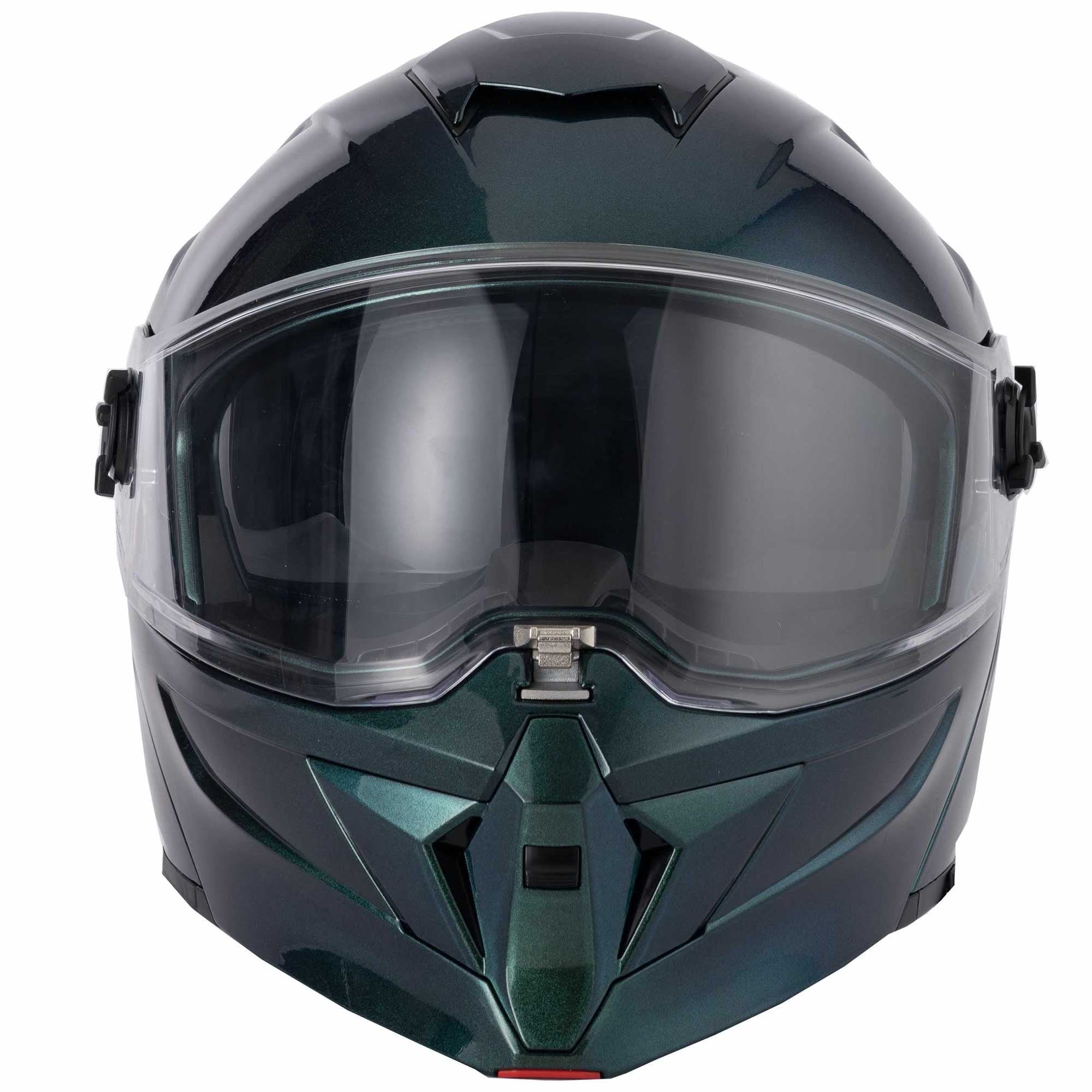 VCAN H276 Gradient Flip Up Motorcycle Helmet (Green/Blue)