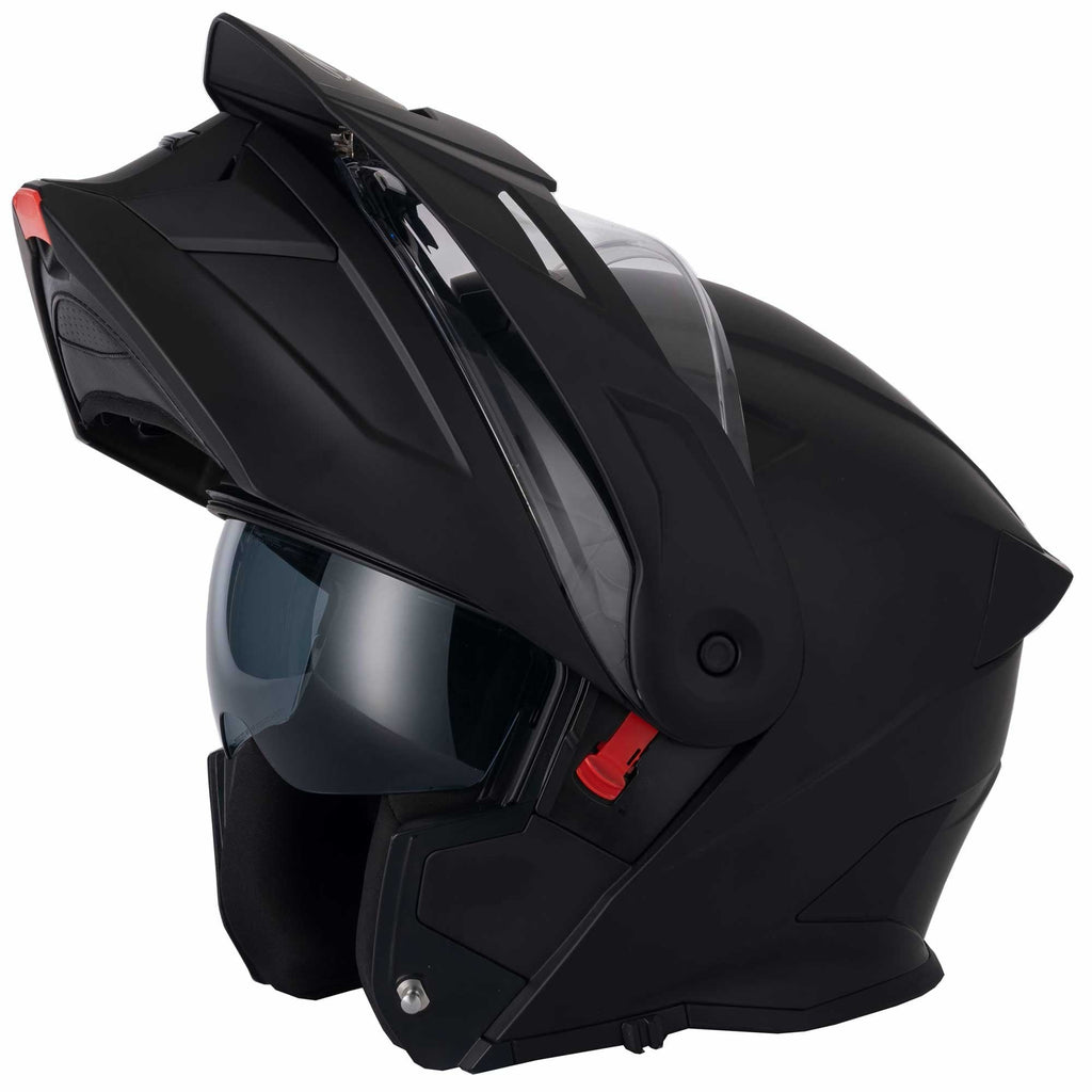 VCAN H276 Flip Up Motorcycle Helmet (Matte Black)