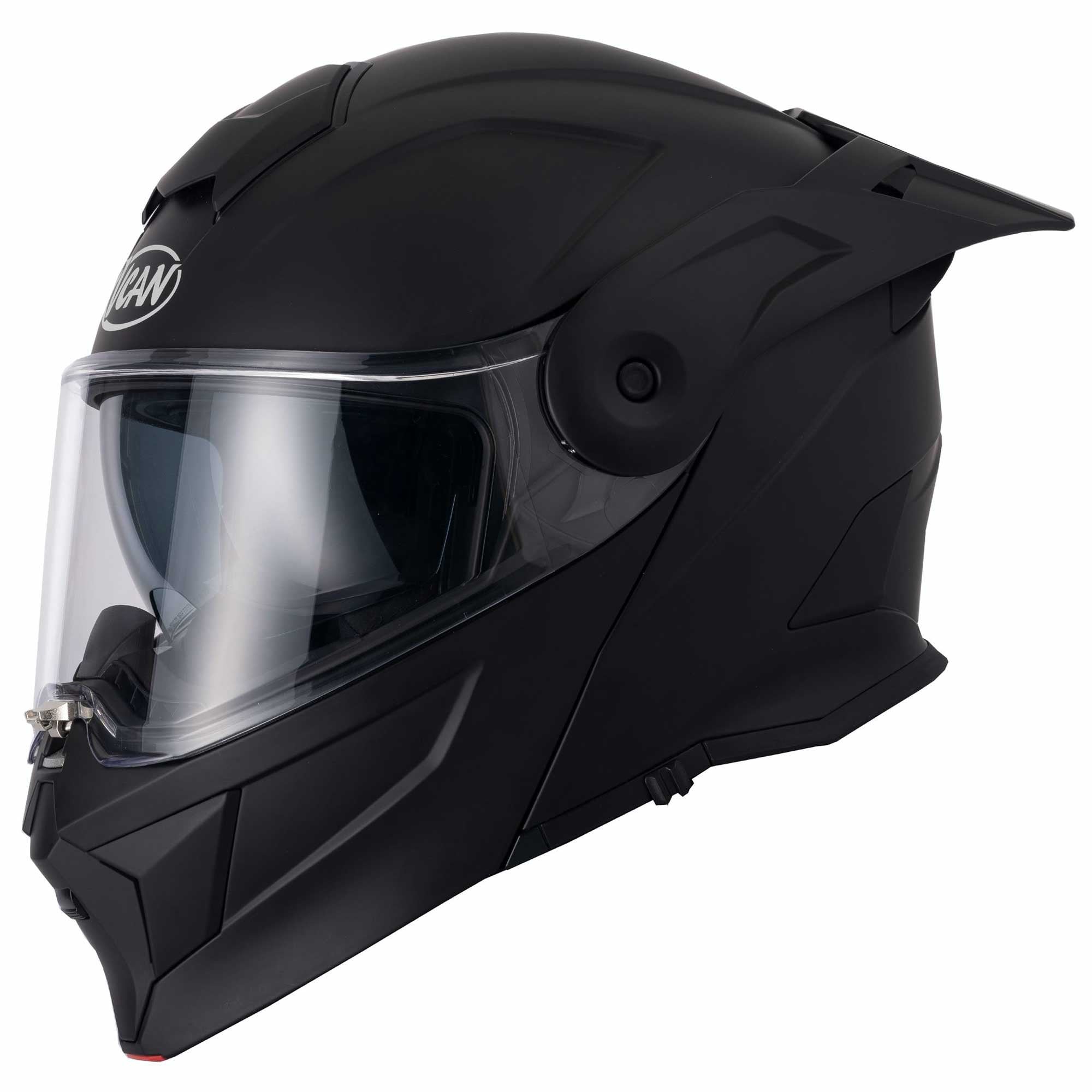VCAN H276 Flip Up Motorcycle Helmet (Matte Black)