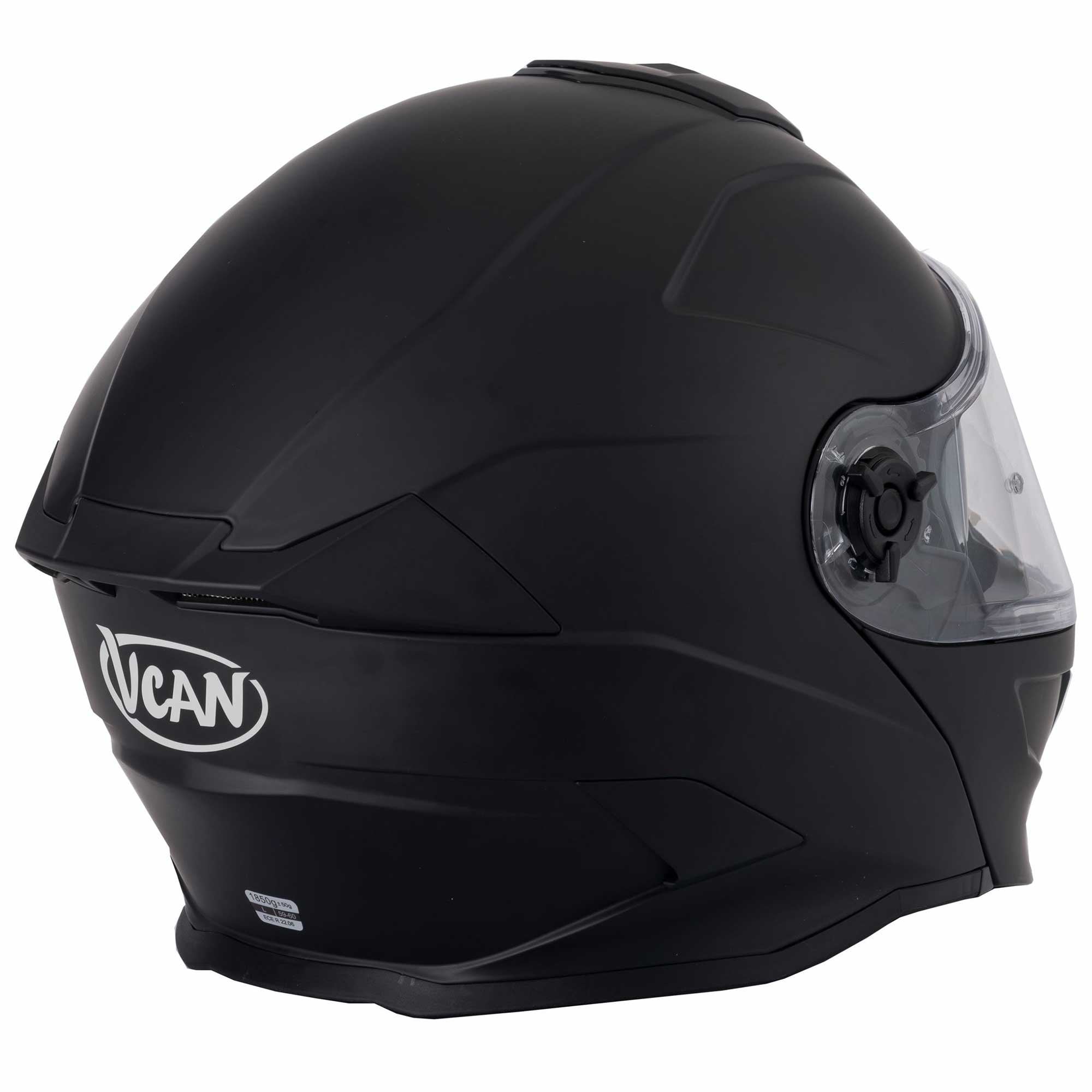 VCAN H276 Flip Up Motorcycle Helmet (Matte Black)
