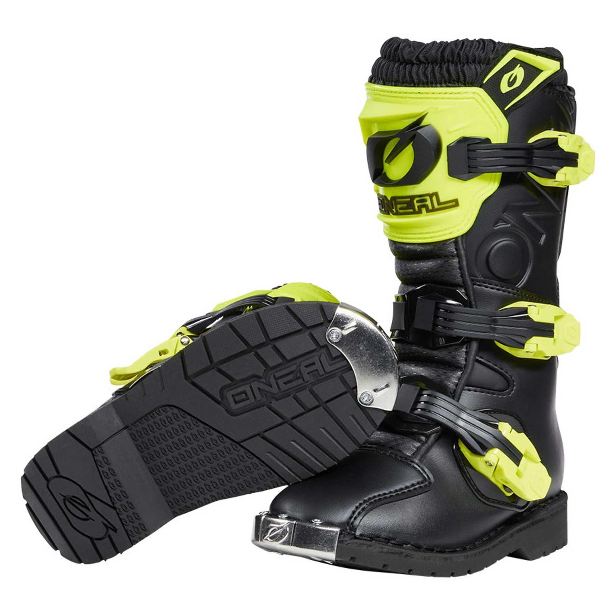 O'Neal Youth Motocross Boots - Rider Pro (Black/Fluo Yellow)