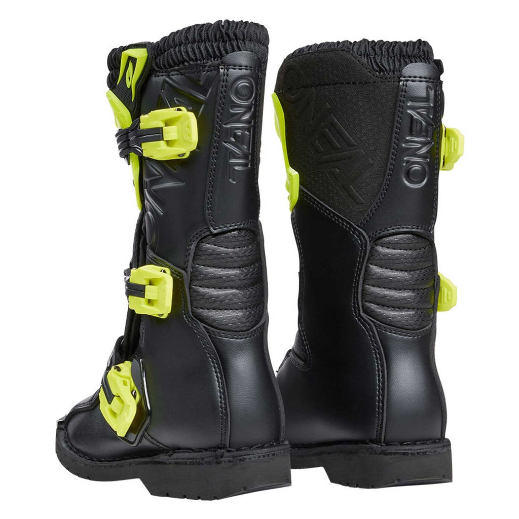 O'Neal Youth Motocross Boots - Rider Pro (Black/Fluo Yellow)