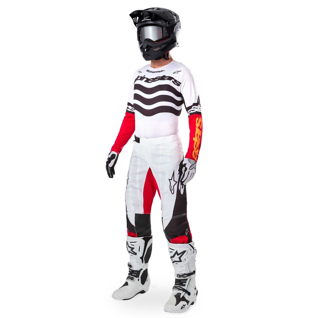 Alpinestars MX Jersey & Pant Kit - Techstar DEEP Limited Edition (Black/White/HighRed)