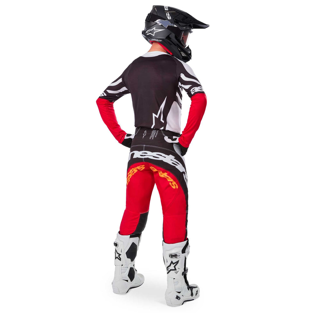 Alpinestars MX Jersey & Pant Kit - Techstar DEEP Limited Edition (Black/White/HighRed)