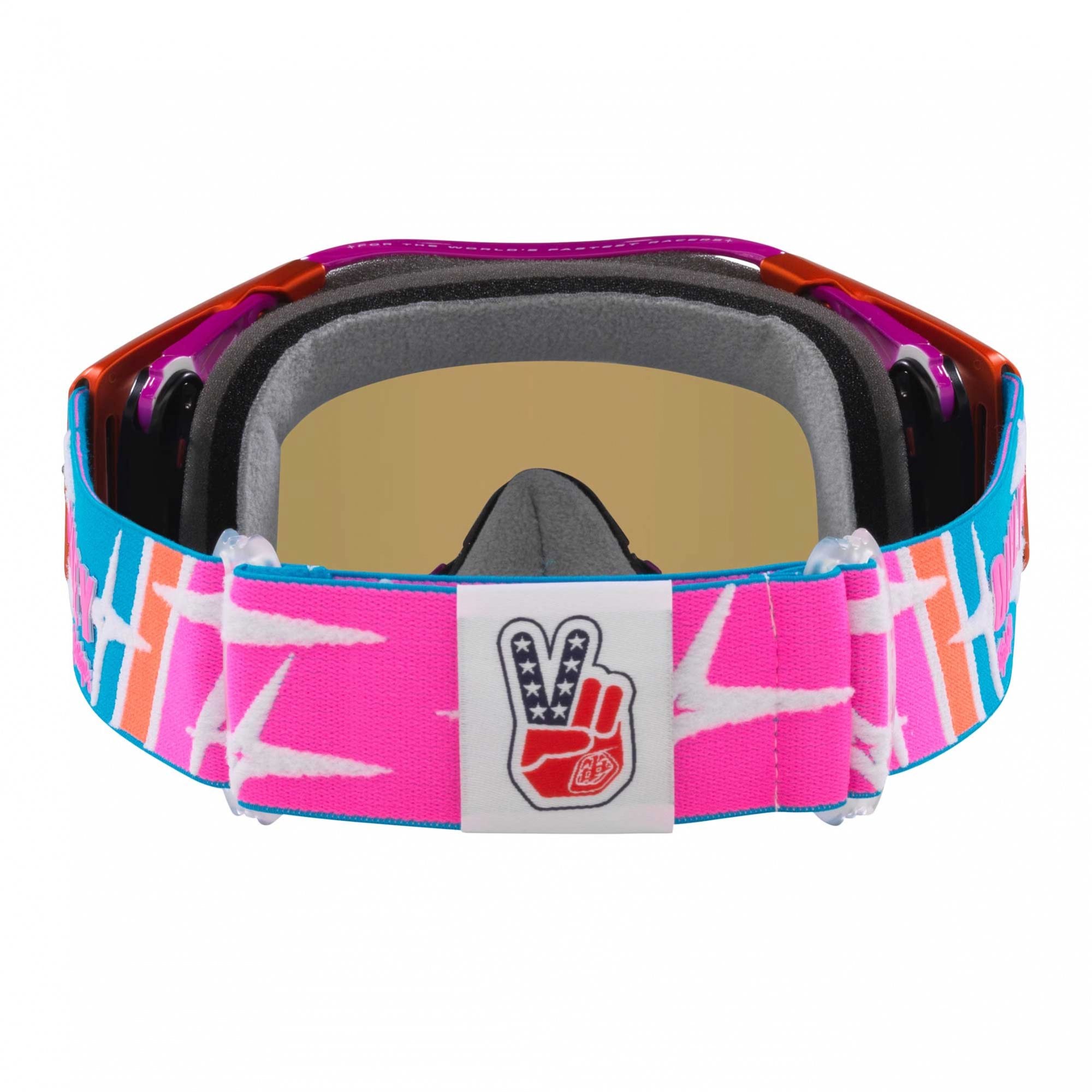 Oakley Airbrake Goggles - TLD Speed Stars (Blue/Blue/Red/Pink) PRIZM Black Ice Iridium Lens