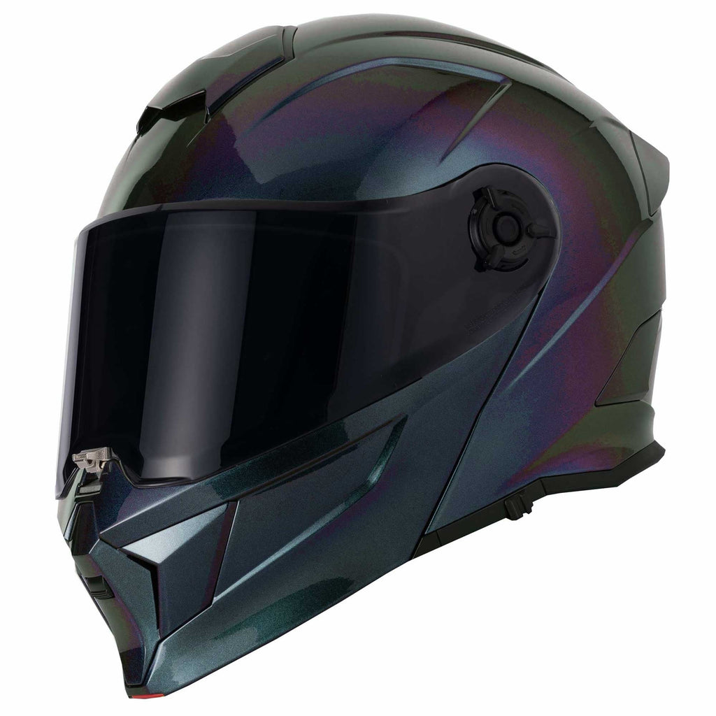 VCAN H276 Gradient Flip Up Motorcycle Helmet (Purple/Blue)