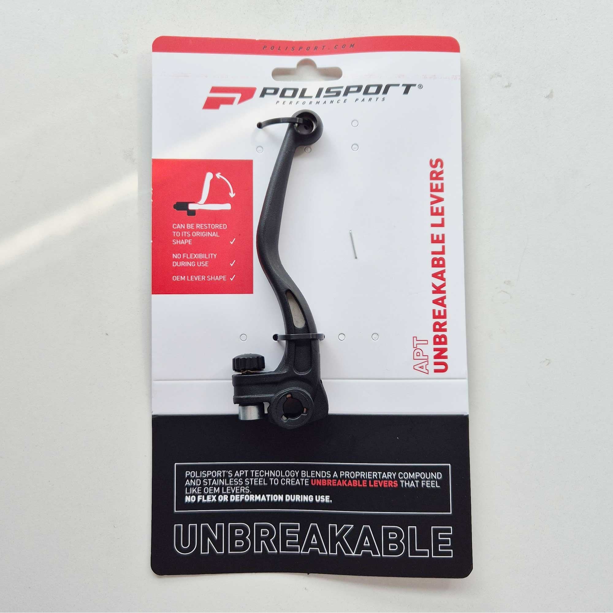 Polisport - Clutch Lever - LEC70 - APT - Husqvarna TE150-300 22-24, FE250-501 22-24, Gas Gas MC125-300 24-26, MCF 250-450 24-26, EC250/300 21-26, ECF250/350 21-26, ECF450/500 24-26, EX/EXF 250-450 24-26 (BRAKTEC)
