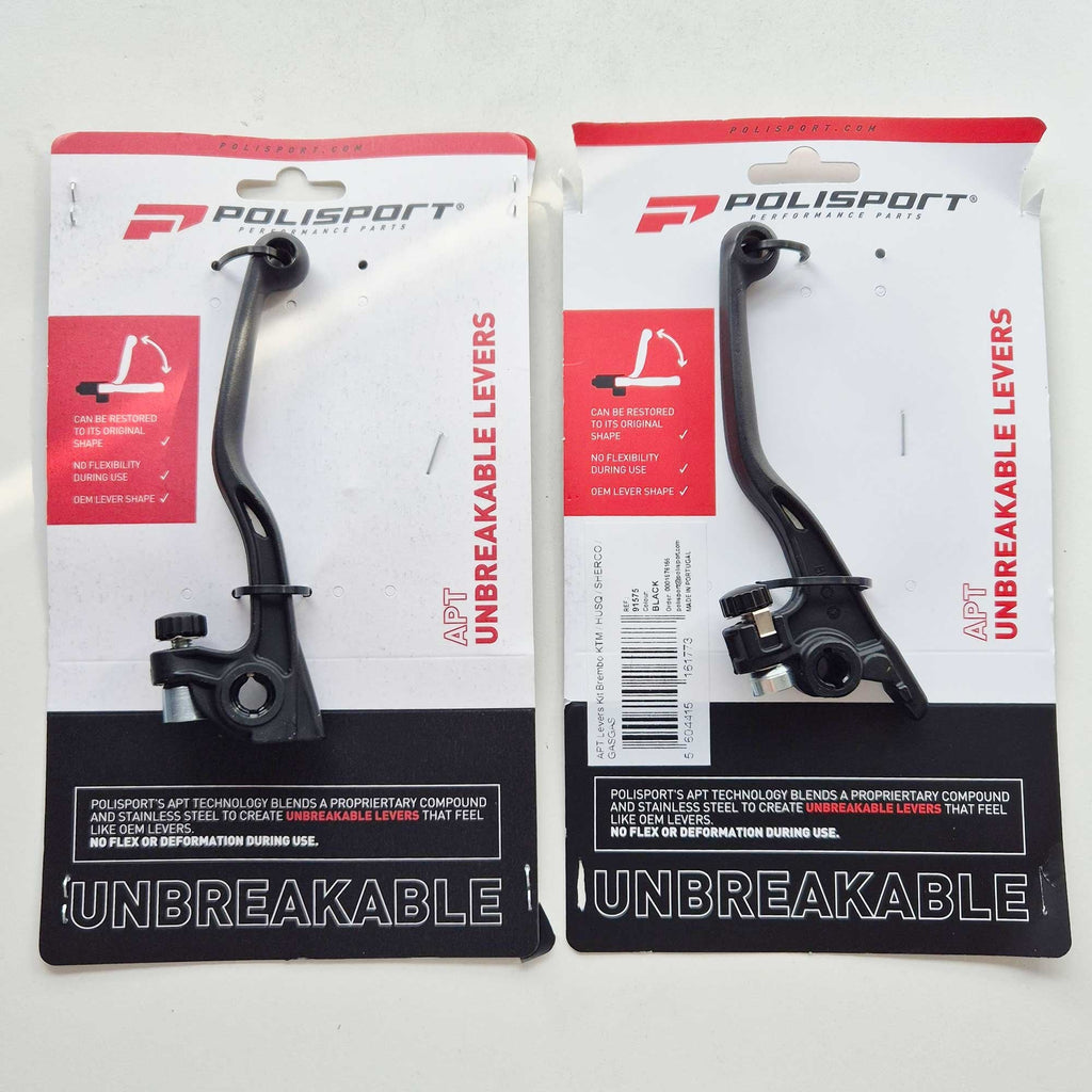 Polisport - Lever Set - LEB59/LEC53 - APT - KTM SX/SXF 125-450 14-27, EXC/EXCF 125-500 14-27 (CHECK), Husqvarna TC/FC 125-450 14-27, TE/FE 125-501 14-16 & 25-27 (CHECK), Gas Gas MC/MCF/EX/EXF 125-450 21-23, Sherco 125-500 15-27 (CHECK)