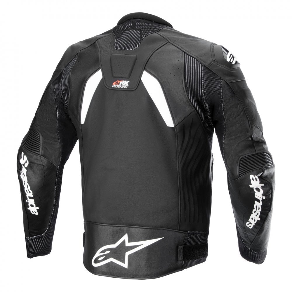 Alpinestars GP Plus R V4 Rideknit Motorcycle Leather Jacket (Black/White)