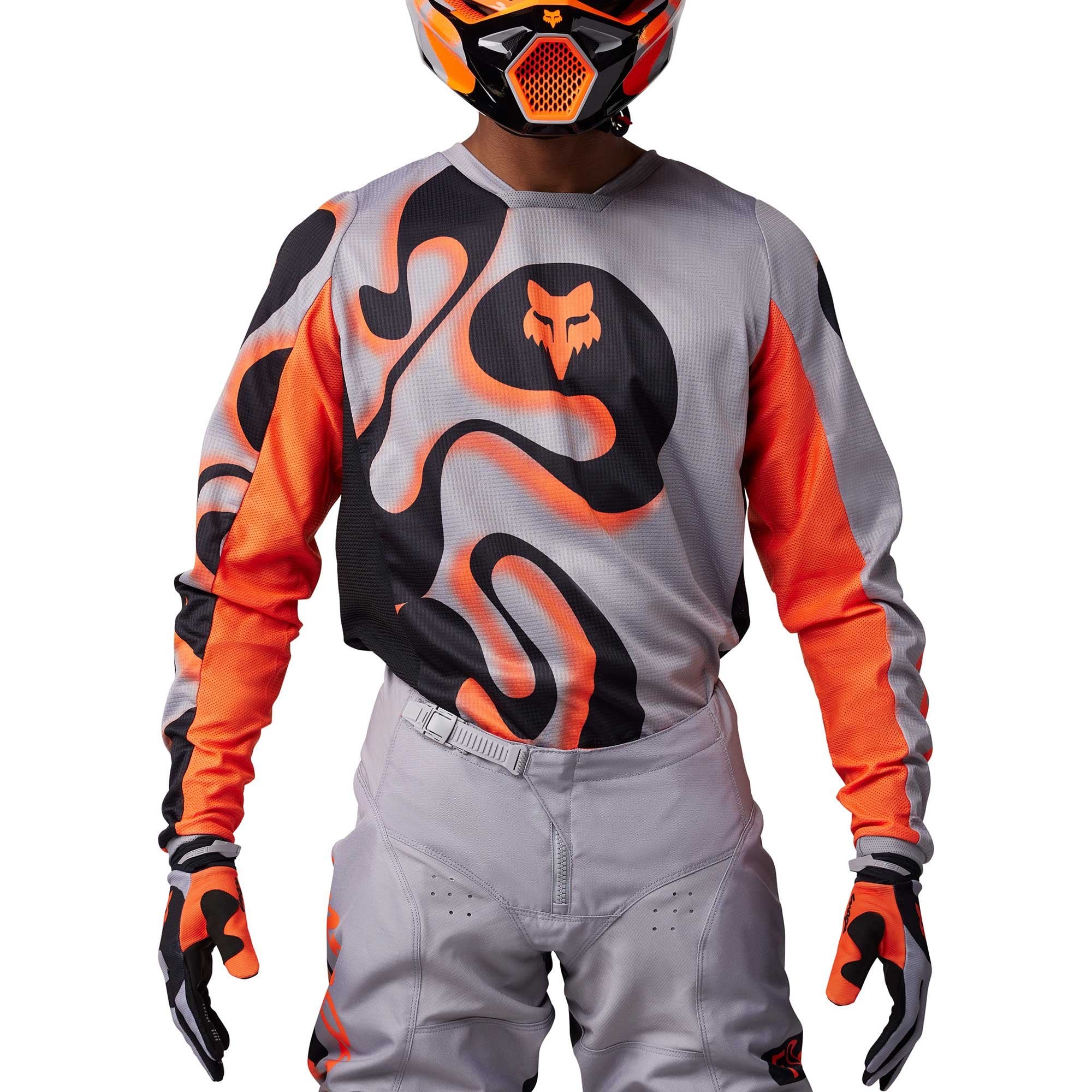 FOX (SALE) Jersey & Pant Kit - 180 EMOTION (Steel Grey/Orange)