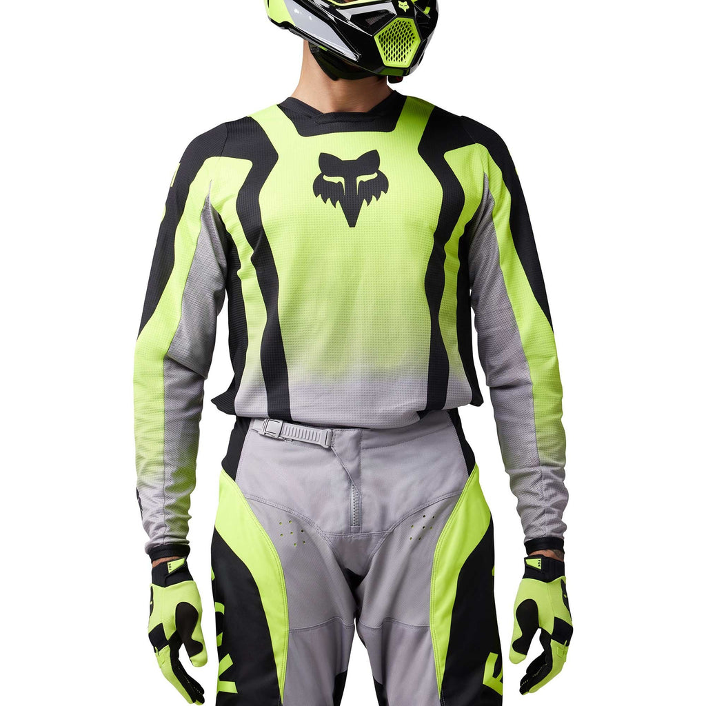 FOX (SALE) MX Jersey & Pant Kit - 180 LEAN (Flo Yellow/Black/Grey)