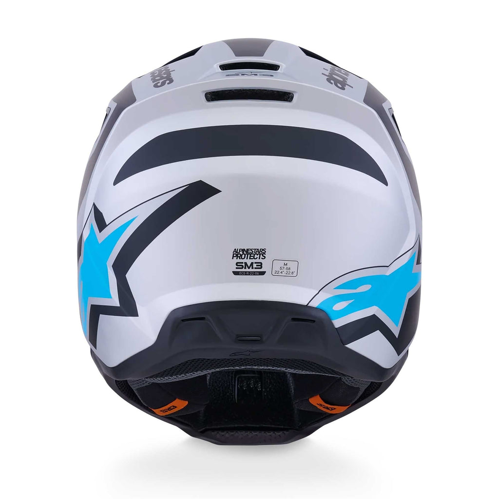 Alpinestars (MX26) MX Helmet - S-M3 HEAT (Silver/Blue/Black Matt)