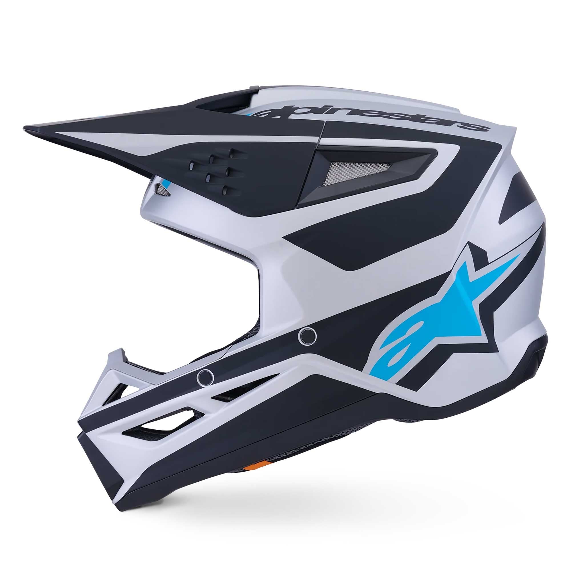 Alpinestars (MX26) MX Helmet - S-M3 HEAT (Silver/Blue/Black Matt)