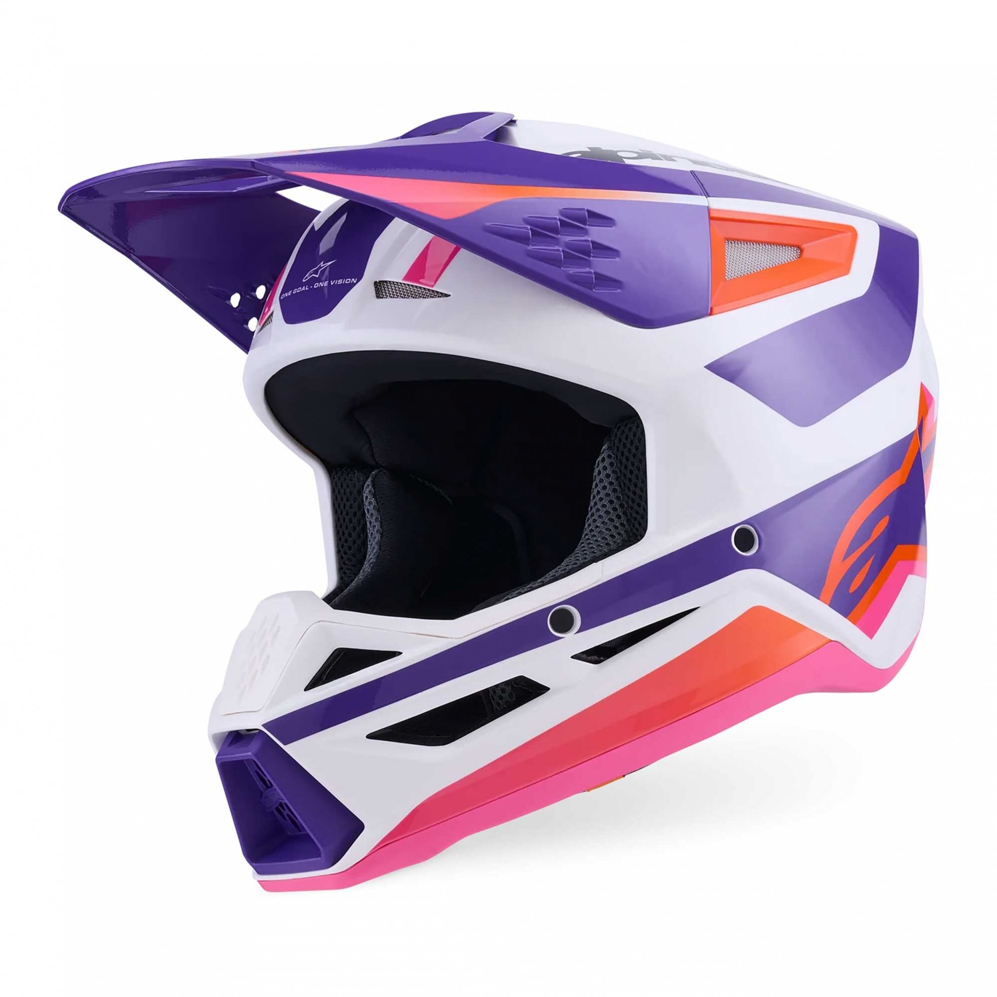 Alpinestars (MX26) MX Helmet - S-M3 HEAT (White/Purple/Pink Gloss)