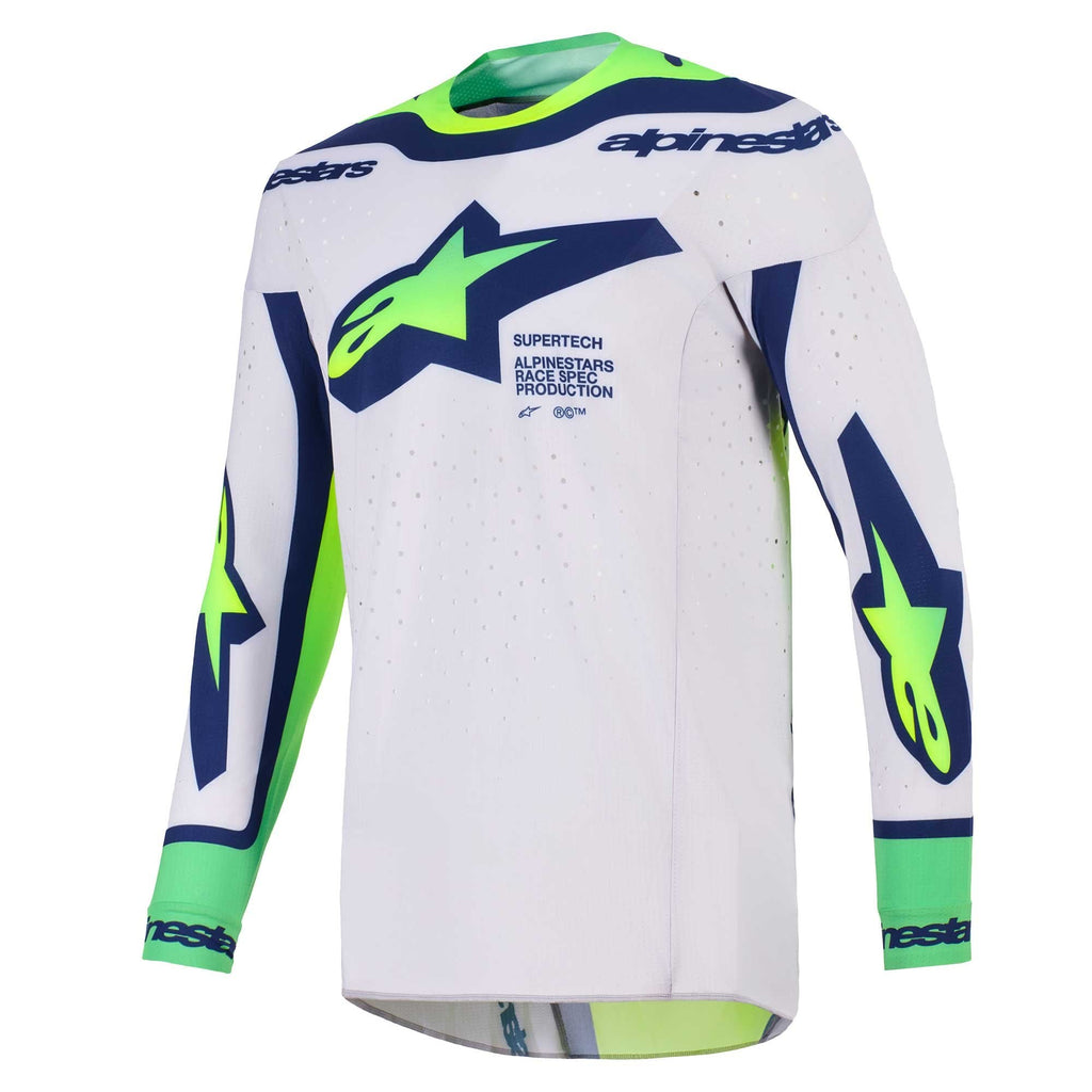 Alpinestars (MX26) MX Jersey - SuperTech VISTA (Light Grey/Yellow Fluo/Blue)