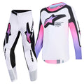 Alpinestars Youth MX Jersey & Pant Kit Deal - SuperTech VISTA (White/Purple/Black)