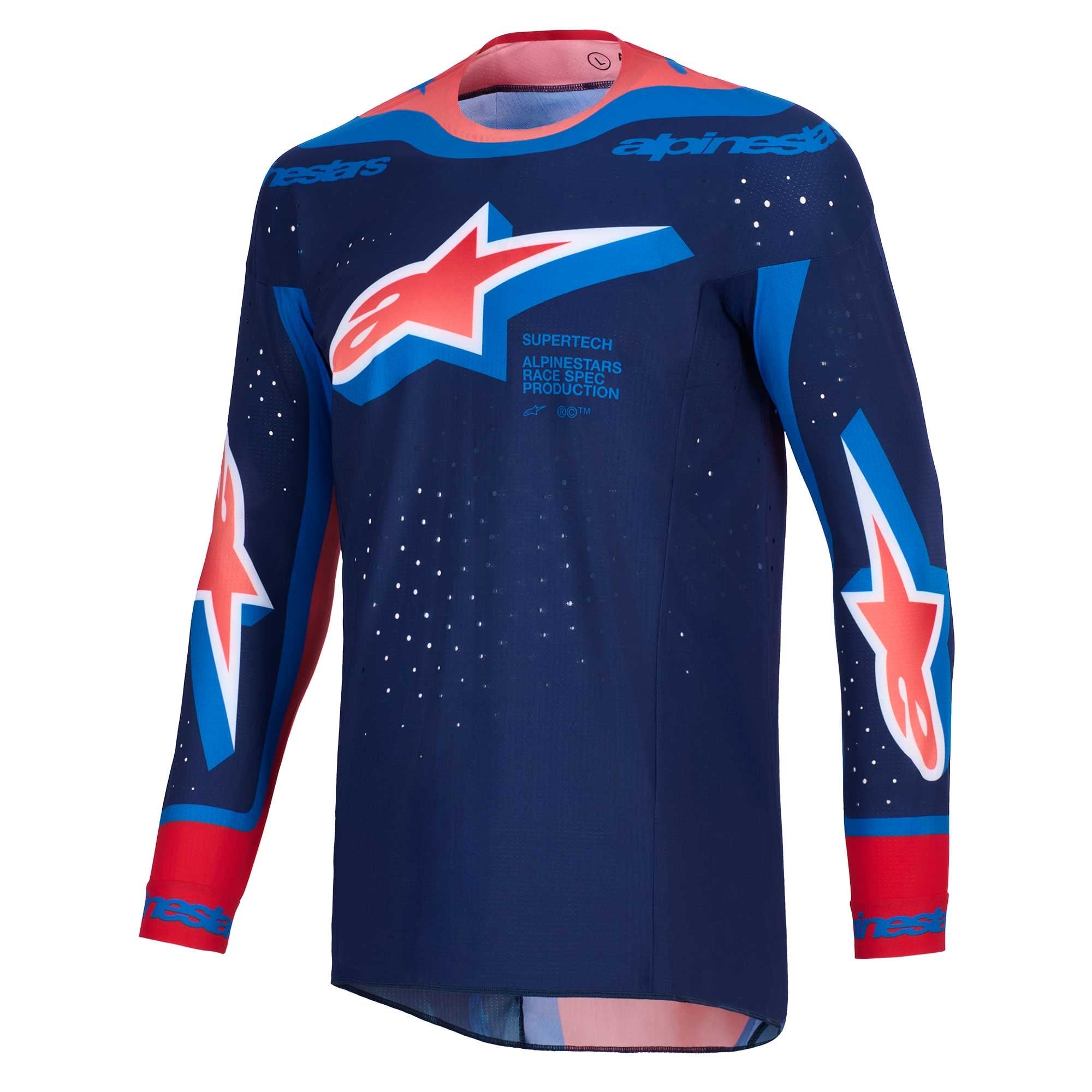 Alpinestars MX Jersey & Pant Kit Deal - SuperTech VISTA (Dark Navy/Hot Coral/Cobalt)