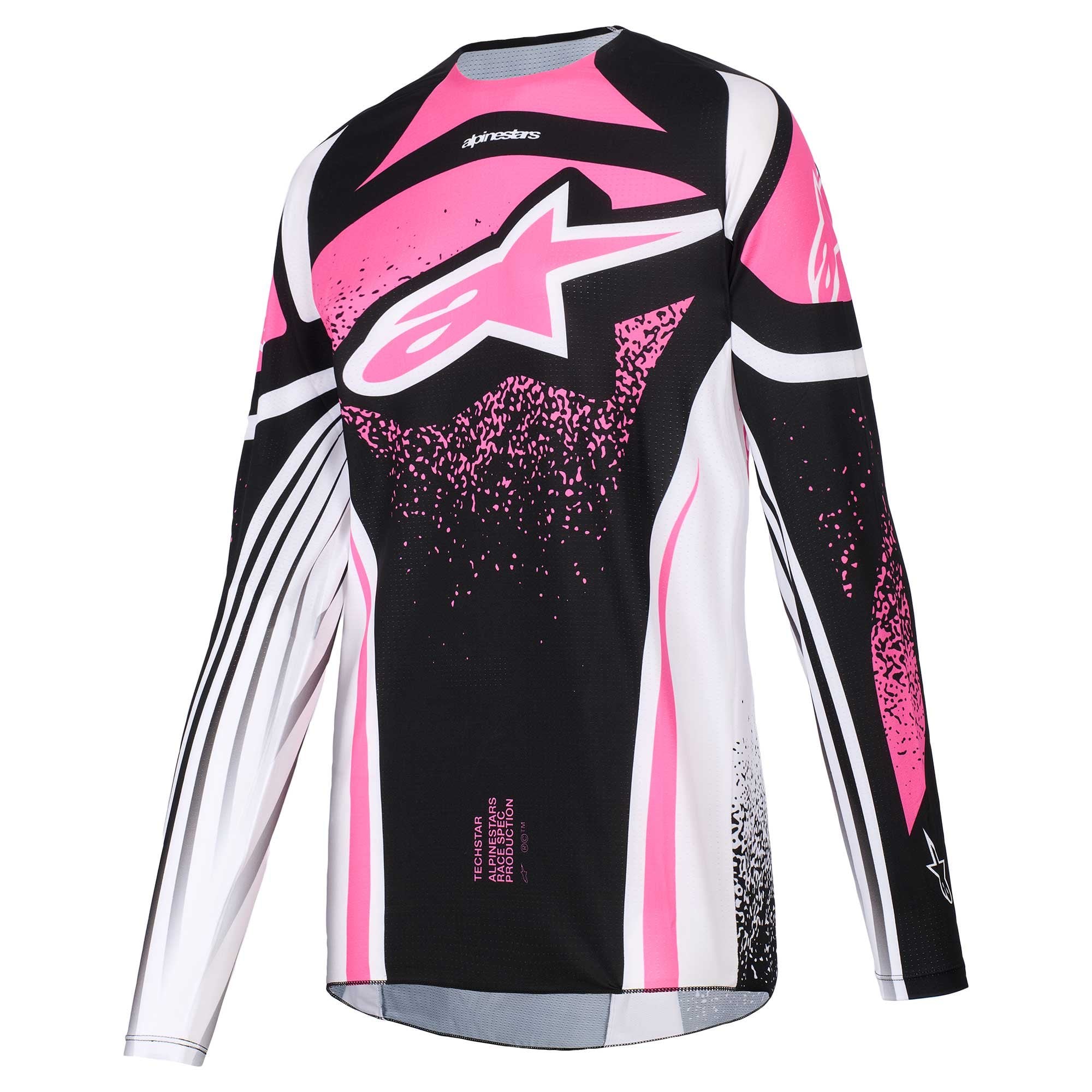 Alpinestars (MX26) Womens MX Jersey - Stella TechStar NOMUR (Black/White/Fuchsia)