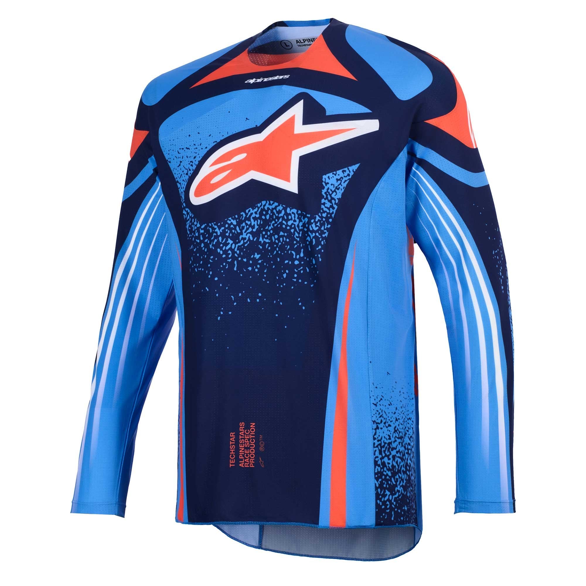 Alpinestars (MX26) MX Jersey - TechStar NOMUR (Dark Navy/Orange/UCLA Blue)