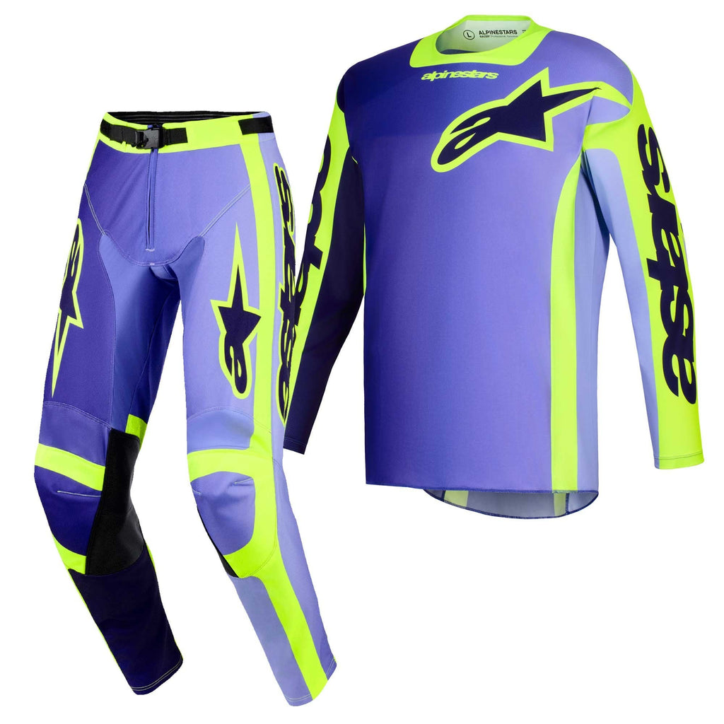 Alpinestars MX Jersey & Pant Kit Deal - Racer PORTL (Purple/Yellow Fluo)