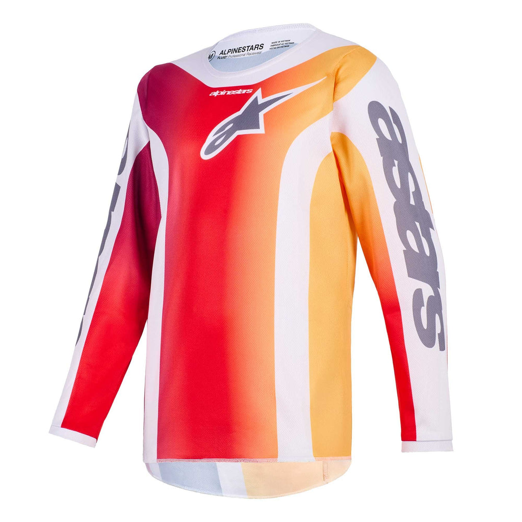 Alpinestars (MX26) Youth MX Jersey - Fluid PORTL (Red/Light Grey/Dark Grey)