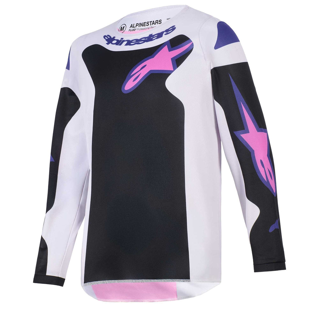 Alpinestars Youth MX Jersey & Pant Kit Deal - Fluid GRID (Black/Light Grey/Purple)