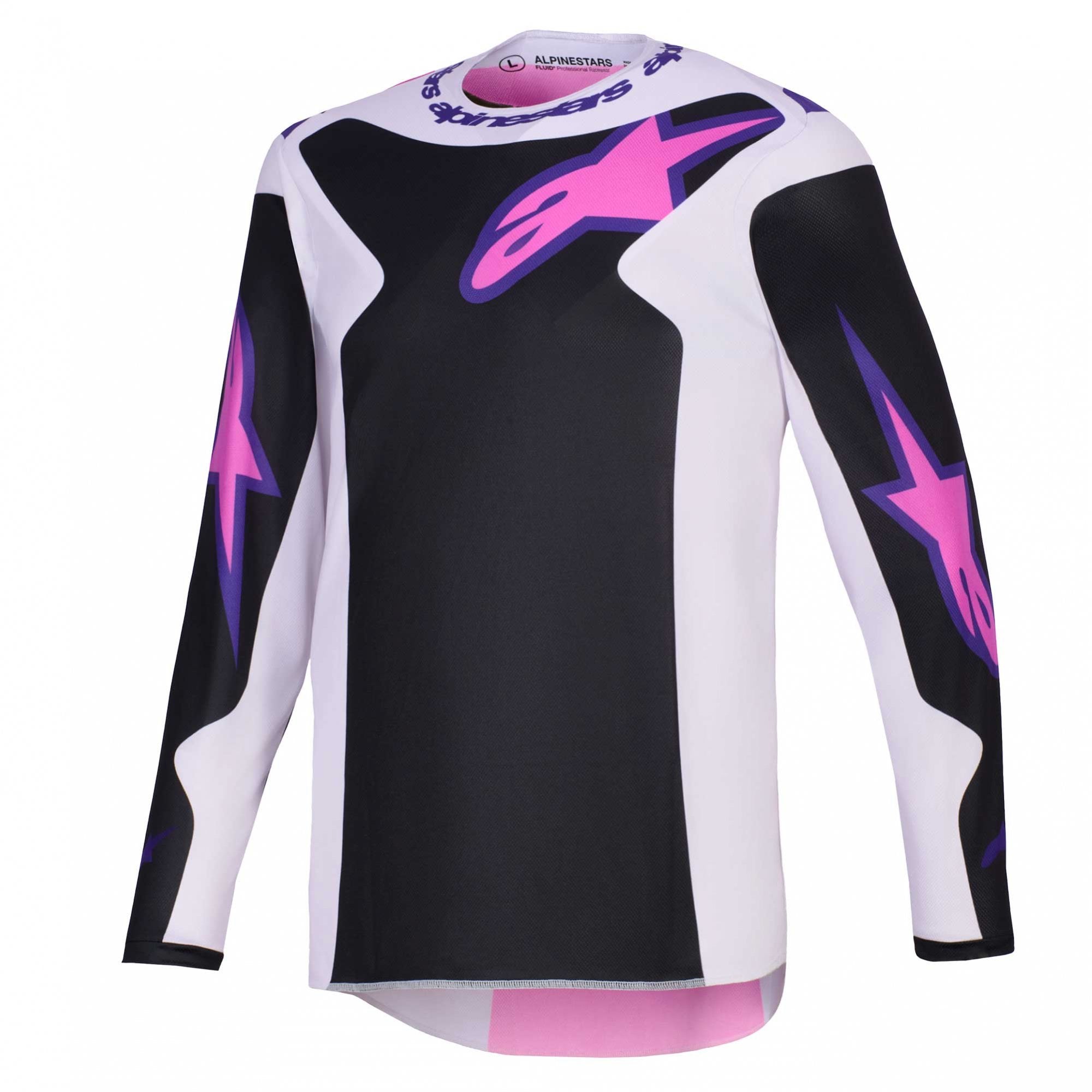Alpinestars (MX26) MX Jersey - Fluid GRID (Black/Light Grey/Purple)