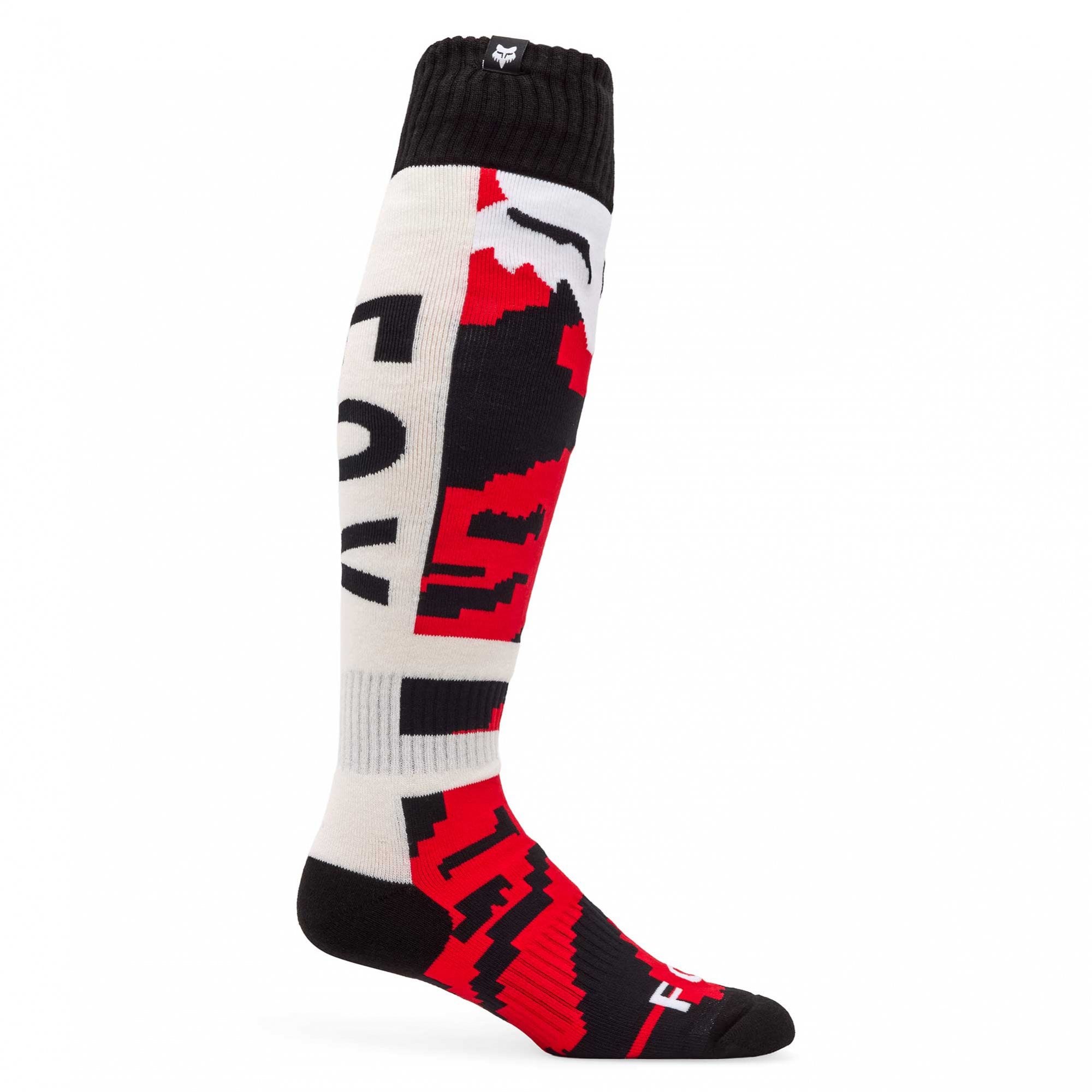 FOX Racing MX Socks - 180 KAIROS (Black/White/Fluo Red)