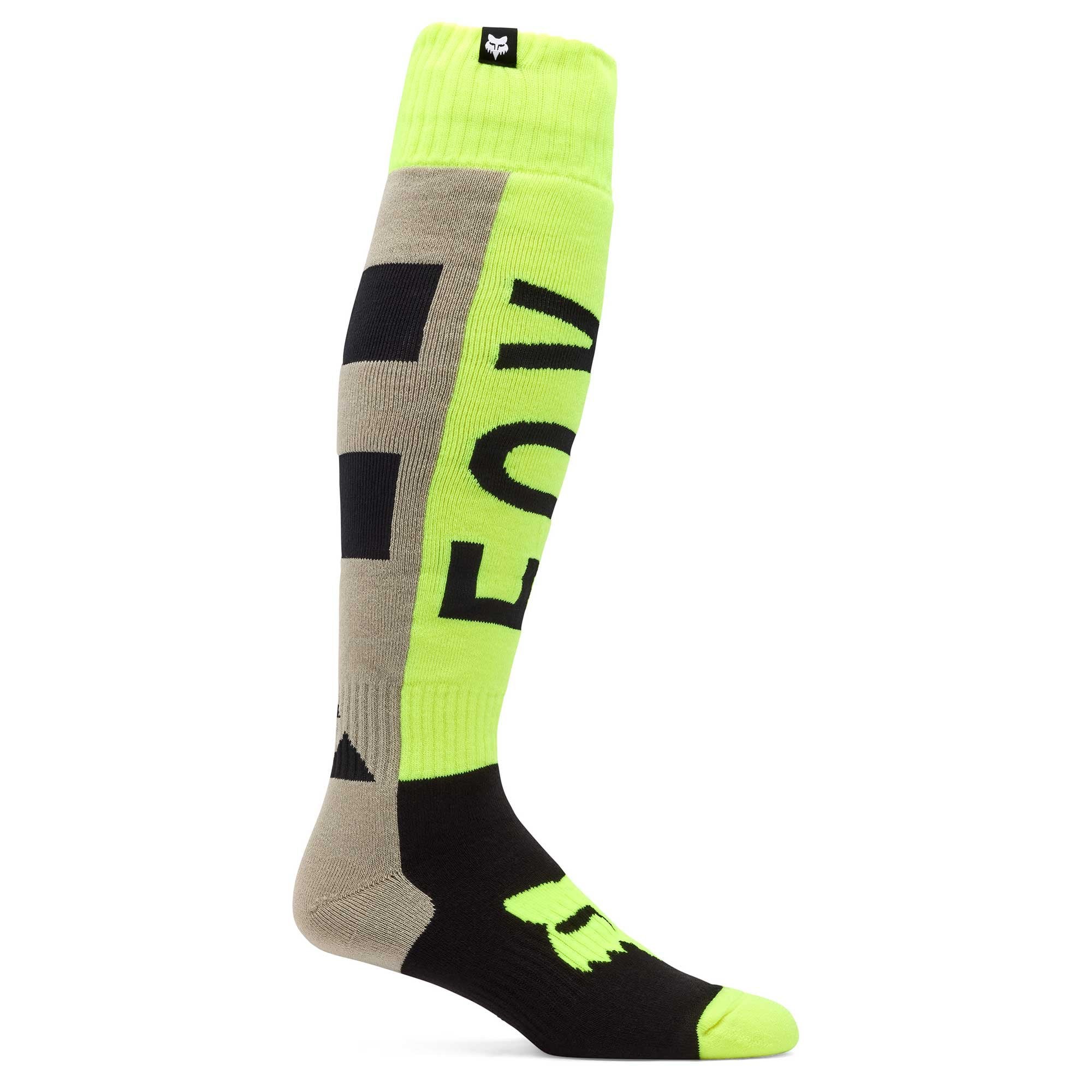 FOX Racing MX Socks - 180 COLLECT (Fluo Yellow/Grey/Black)
